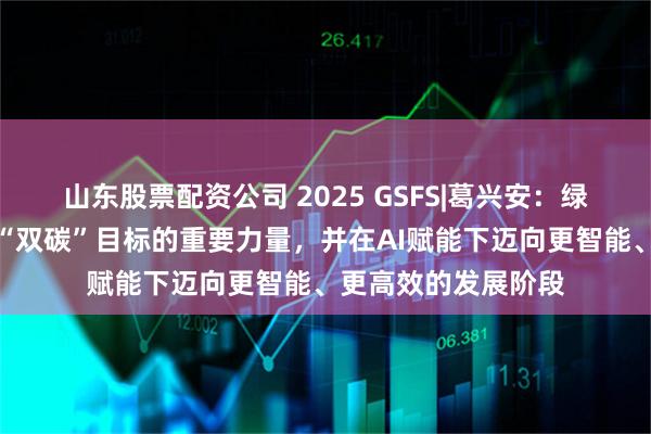山东股票配资公司 2025 GSFS|葛兴安：绿色金融正成为实现“双碳”目标的重要力量，并在AI赋能下迈向更智能、更高效的发展阶段